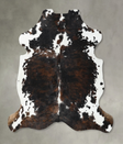 Tricolor X-Large European Cowhide Rug 6'11"H x 6'5"W #B22552 by Hudson Hides