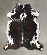 Tricolor X-Large European Cowhide Rug 6'11"H x 6'5"W #B22552 by Hudson Hides
