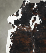 Tricolor X-Large European Cowhide Rug 6'11"H x 6'5"W #B22552 by Hudson Hides