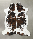 Tricolor X-Large European Cowhide Rug 7'3"H x 6'6"W #B22554 by Hudson Hides