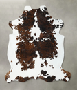 Tricolor XX-Large European Cowhide Rug 7'8"H x 6'7"W #B22556 by Hudson Hides