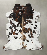 Tricolor X-Large European Cowhide Rug 7'4"H x 6'6"W #B22557 by Hudson Hides