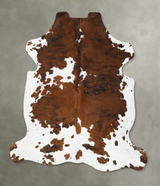 Tricolor X-Large European Cowhide Rug 7'4"H x 6'5"W #B22561 by Hudson Hides
