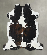 Tricolor X-Large European Cowhide Rug 7'4"H x 6'7"W #B22562 by Hudson Hides