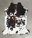 Tricolor X-Large European Cowhide Rug 7'3"H x 6'7"W #B22564 by Hudson Hides
