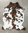 Tricolor X-Large European Cowhide Rug 7'4"H x 6'2"W #B22569 by Hudson Hides