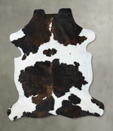 Tricolor X-Large European Cowhide Rug 7'8"H x 6'2"W #B22570 by Hudson Hides