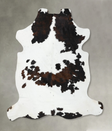 Tricolor XX-Large European Cowhide Rug 7'5"H x 7'1"W #B22580 by Hudson Hides