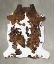 Tricolor X-Large European Cowhide Rug 7'0"H x 6'0"W #B22585 by Hudson Hides