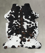 Tricolor X-Large European Cowhide Rug 7'5"H x 5'8"W #B22590 by Hudson Hides
