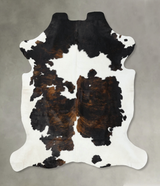 Tricolor X-Large European Cowhide Rug 7'6"H x 6'7"W #B22591 by Hudson Hides