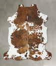Tricolor X-Large European Cowhide Rug 7'3"H x 6'7"W #B22594 by Hudson Hides