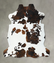 Tricolor X-Large European Cowhide Rug 6'11"H x 6'8"W #B22595 by Hudson Hides