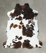 Tricolor X-Large European Cowhide Rug 6'11"H x 6'8"W #B22595 by Hudson Hides