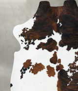 Tricolor X-Large European Cowhide Rug 6'11"H x 6'8"W #B22595 by Hudson Hides