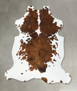 Tricolor X-Large European Cowhide Rug 7'3"H x 6'6"W #B22601 by Hudson Hides