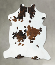 Tricolor X-Large European Cowhide Rug 6'10"H x 6'2"W #B22604 by Hudson Hides