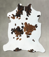 Tricolor X-Large European Cowhide Rug 6'10"H x 6'2"W #B22604 by Hudson Hides