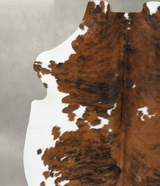 Tricolor X-Large European Cowhide Rug 7'1"H x 6'1"W #B22605 by Hudson Hides