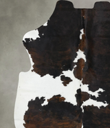 Tricolor X-Large European Cowhide Rug 7'0"H x 6'0"W #B22606 by Hudson Hides