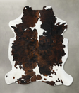 Tricolor X-Large European Cowhide Rug 7'1"H x 6'0"W #B22609 by Hudson Hides