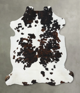 Tricolor X-Large European Cowhide Rug 7'4"H x 6'5"W #B22610 by Hudson Hides