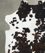 Tricolor X-Large European Cowhide Rug 7'4"H x 6'5"W #B22610 by Hudson Hides