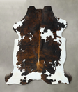 Tricolor X-Large European Cowhide Rug 7'3"H x 6'7"W #B22614 by Hudson Hides
