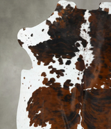 Tricolor X-Large European Cowhide Rug 7'5"H x 6'9"W #B22617 by Hudson Hides