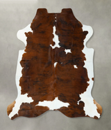 Tricolor XX-Large European Cowhide Rug 7'5"H x 7'0"W #B22620 by Hudson Hides