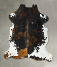 Tricolor XX-Large European Cowhide Rug 7'5"H x 7'1"W #B22625 by Hudson Hides