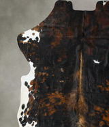 Tricolor XX-Large European Cowhide Rug 7'5"H x 7'1"W #B22625 by Hudson Hides