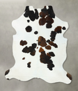 Tricolor XX-Large European Cowhide Rug 7'8"H x 6'10"W #B22628 by Hudson Hides