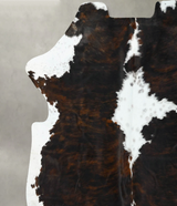 Tricolor XX-Large European Cowhide Rug 7'4"H x 6'11"W #B22631 by Hudson Hides