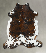Tricolor X-Large European Cowhide Rug 7'6"H x 6'8"W #B22638 by Hudson Hides