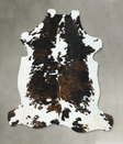 Tricolor XX-Large European Cowhide Rug 7'8"H x 6'11"W #B22639 by Hudson Hides
