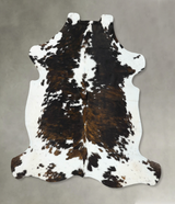 Tricolor XX-Large European Cowhide Rug 7'8"H x 6'11"W #B22639 by Hudson Hides