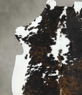 Tricolor XX-Large European Cowhide Rug 7'8"H x 6'11"W #B22639 by Hudson Hides