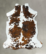 Tricolor XX-Large European Cowhide Rug 7'6"H x 6'11"W #B22641 by Hudson Hides