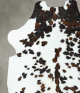Tricolor XX-Large European Cowhide Rug 7'7"H x 6'10"W #B22648 by Hudson Hides