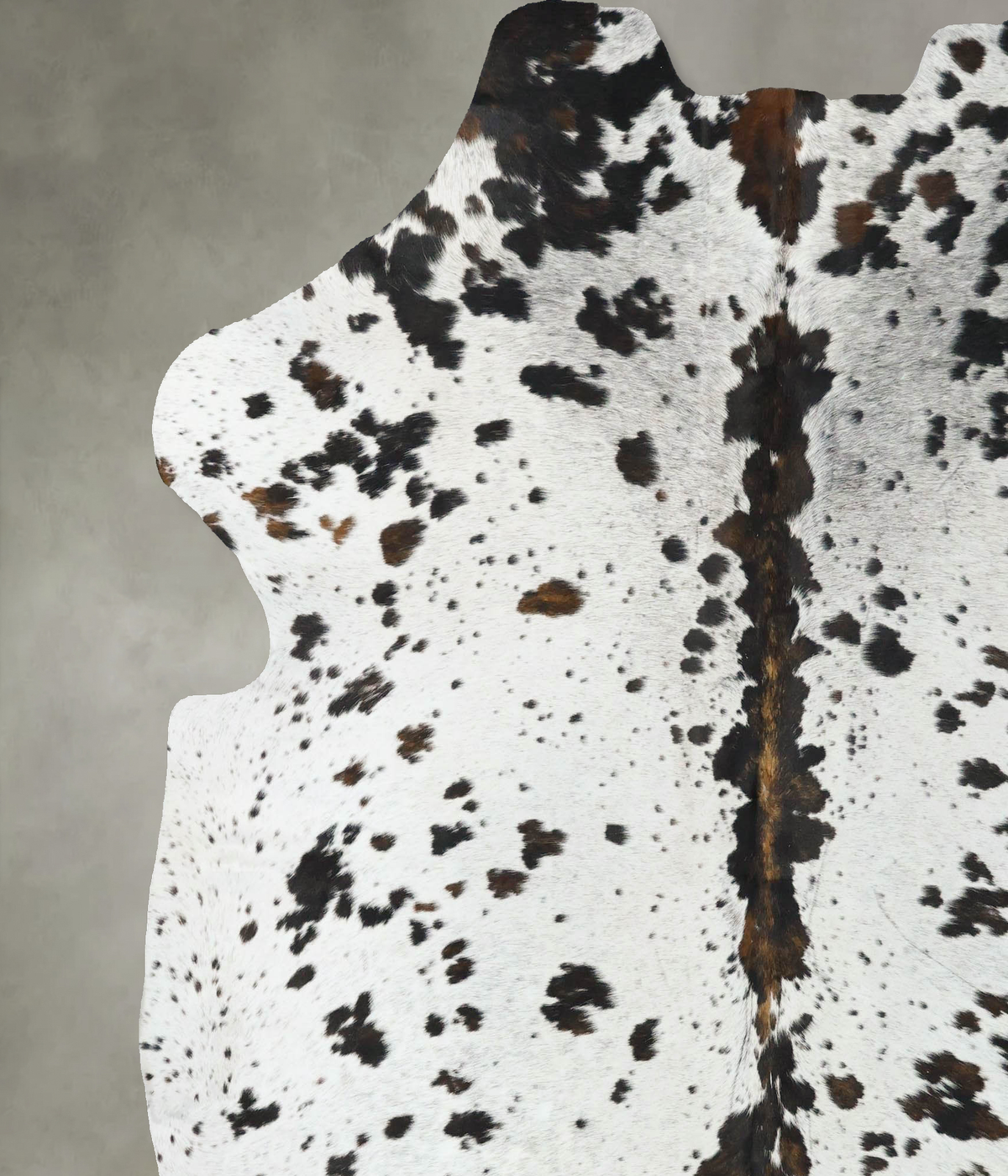 Salt and Pepper Black Cowhide Rug #B22649