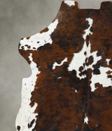 Tricolor XX-Large European Cowhide Rug 8'0"H x 7'3"W #B22663 by Hudson Hides