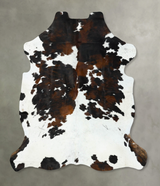 Tricolor XX-Large European Cowhide Rug 7'7"H x 6'9"W #B22676 by Hudson Hides
