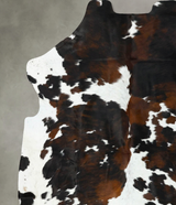 Tricolor XX-Large European Cowhide Rug 7'7"H x 6'9"W #B22676 by Hudson Hides