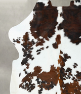 Tricolor XX-Large European Cowhide Rug 7'8"H x 6'9"W #B22677 by Hudson Hides