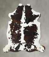 Tricolor XX-Large European Cowhide Rug 8'4"H x 7'3"W #B22687 by Hudson Hides