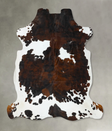Tricolor XX-Large European Cowhide Rug 7'7"H x 7'0"W #B22691 by Hudson Hides