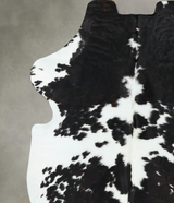 Black and White X-Large European Cowhide Rug 7'2"H x 6'1"W #B22693 by Hudson Hides