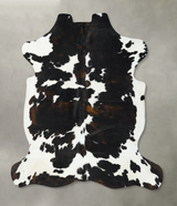 Tricolor X-Large European Cowhide Rug 7'5"H x 6'7"W #B22695 by Hudson Hides