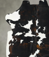 Tricolor X-Large European Cowhide Rug 7'5"H x 6'7"W #B22695 by Hudson Hides